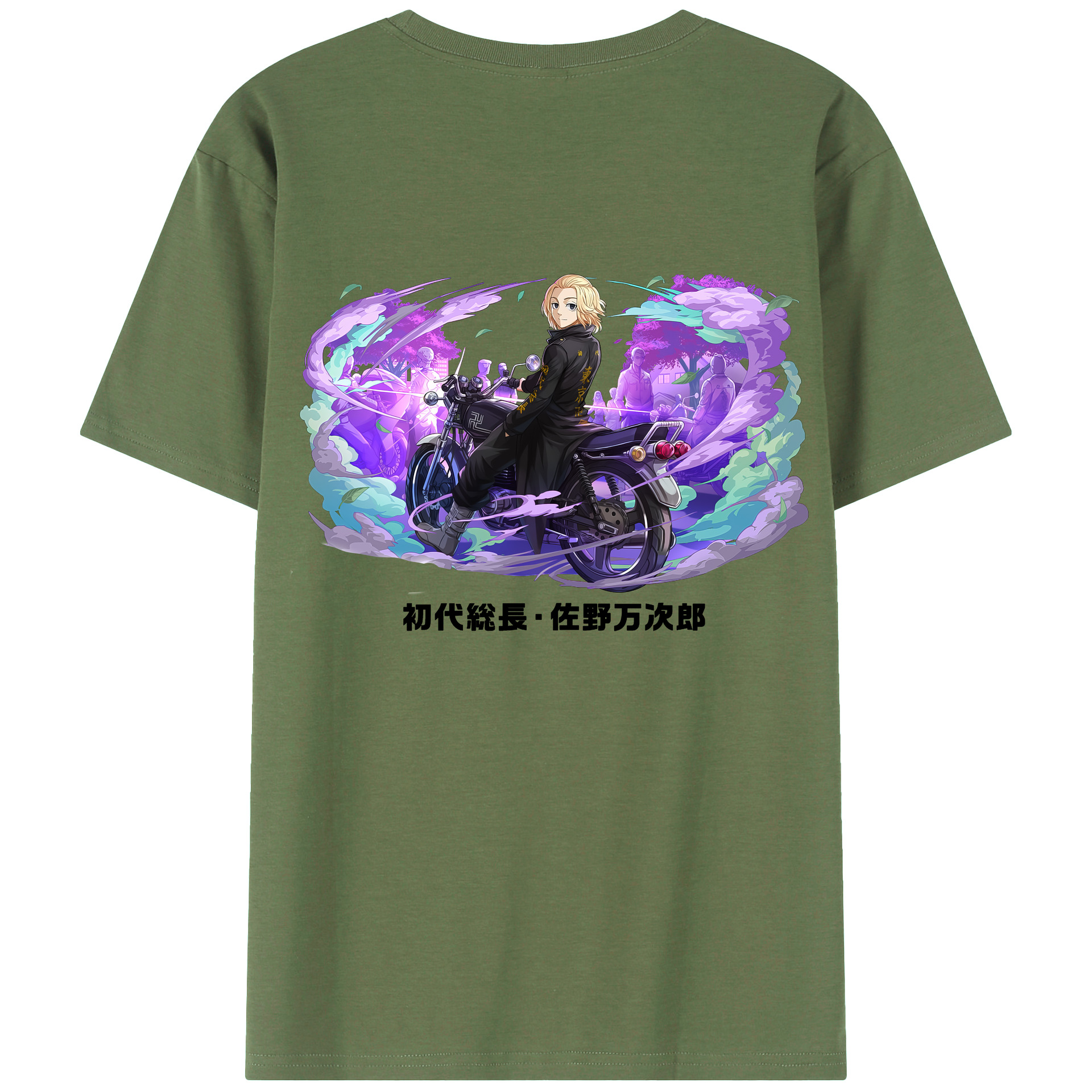 （画像用） 東京リベンジャーズ Tokyo Revengers 綿100％ メンズ半袖Tシャツ（バックプリント） 通気性